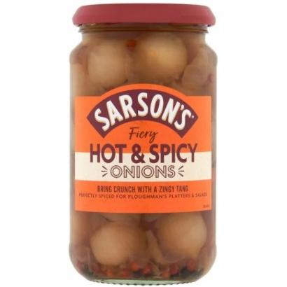 Sarson's Hot & Spicy Silverskin Onions