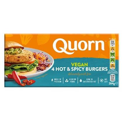 Quorn Vegan 4 Hot & Spicy Burgers