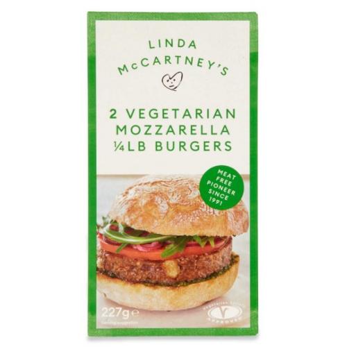 Linda McCartney's 2 Vegetarian Mozzarella 1/4 lb Burgers
