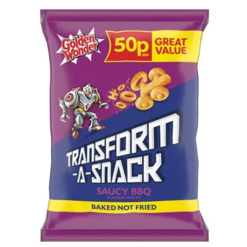 Golden Wonder TRANSFORM-A-SNACK SAUCY BBQ FLAVOUR SNACKS