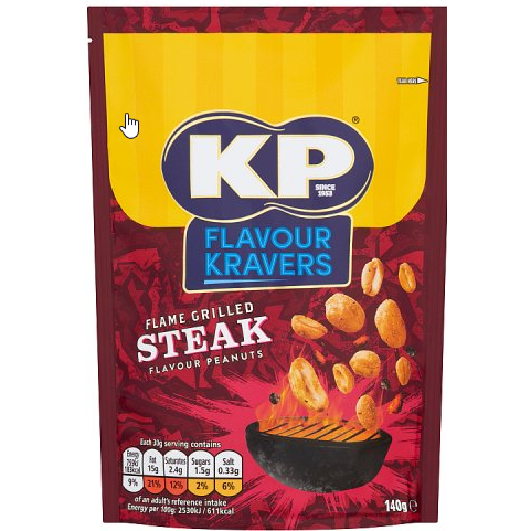 KP FLAVOUR KRAVERS FLAME GRILLED STEAK PEANUTS