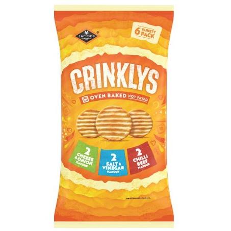 JACOB'S CRINKLYS VARIETY MULTIPACK SNACKS