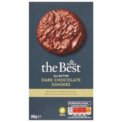 Morrisons The Best Dark Chocolate & Ginger Cookies