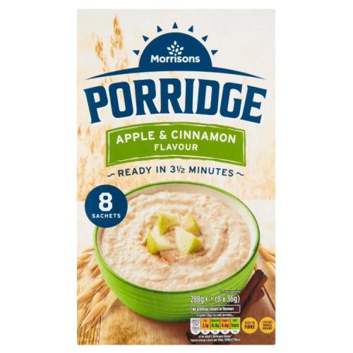 MORRISONS APPLE & CINNAMON PORRIDGE 288G
