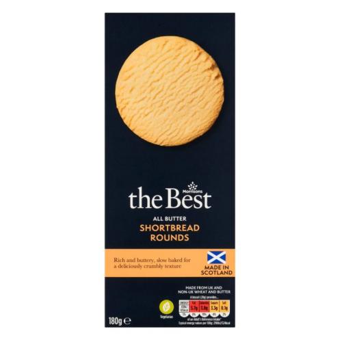 MORRISONS THE BEST ALL BUTTER SHORTBREAD ROUNDS 180G