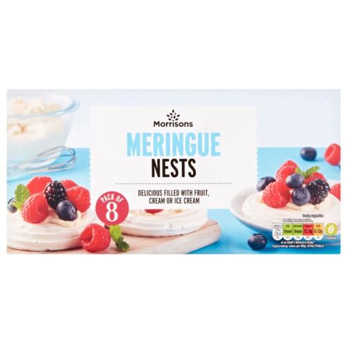 MORRISONS MERINGUE NESTS 8 PACK