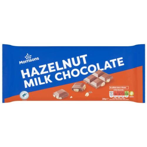 MORRISONS MILK CHOCOLATE WHOLENUT 200G