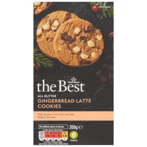 MORRISONS THE BEST GINGERBREAD LATTE COOKIE 200G