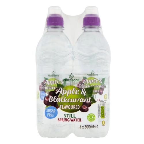 MORRISONS STILL SPRING WATER APPLE AND BLACKCURRANT