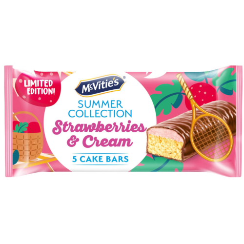 McVities Summer Cake Bar - Strawberries & Cream