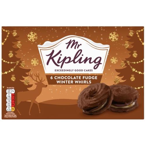 Mr Kipling Cakes Chocolate Fudge Winter Whirls