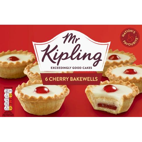 Cakes Mr. Kipling Cherry Bakewells 10 x 6 pk x 276g