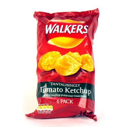 Crisps Walkers Tomato Ketchup 18 x